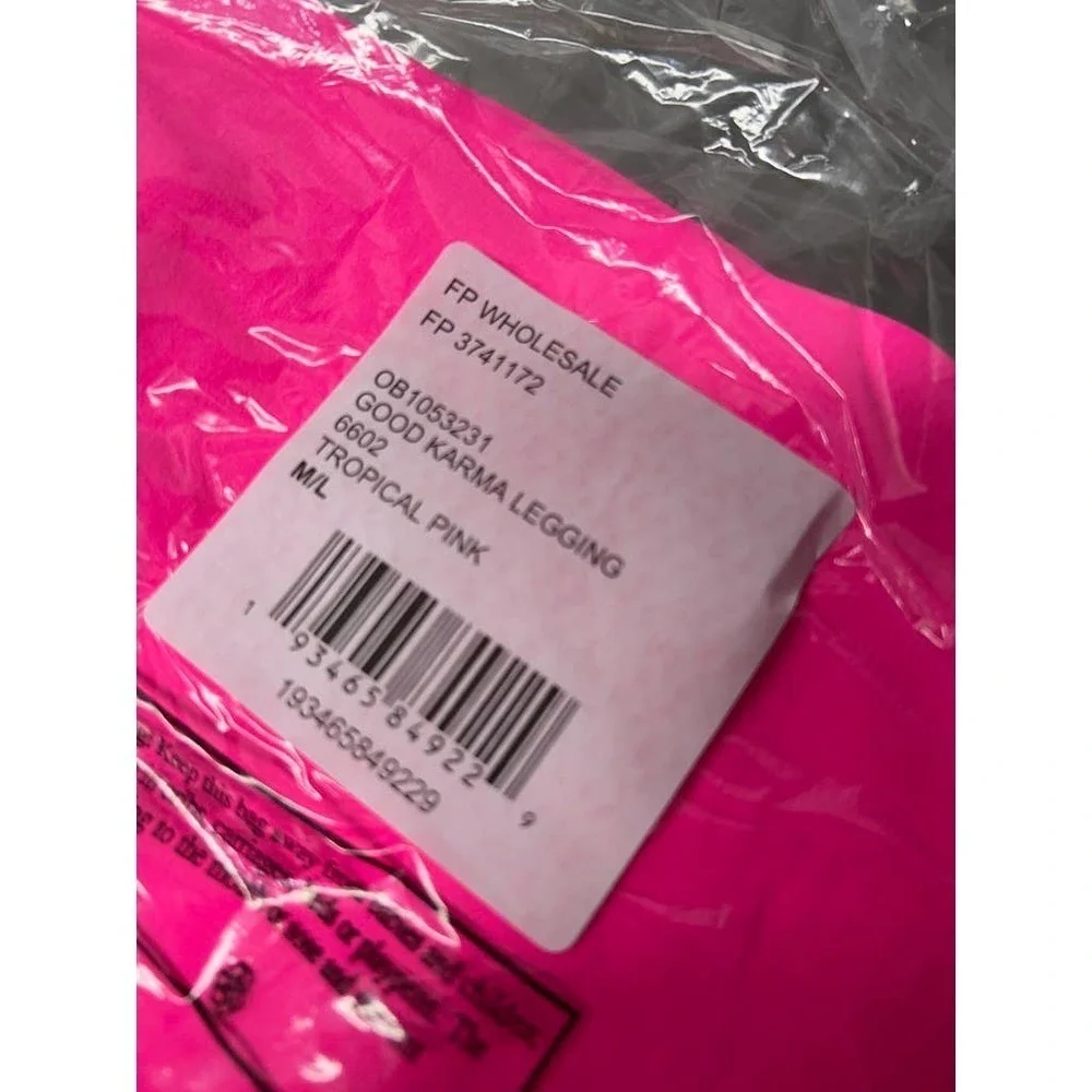 Free People Movement High-Rise 7/8 Length Good Karma Leggings Tropical Pink - Picture 7 of 7